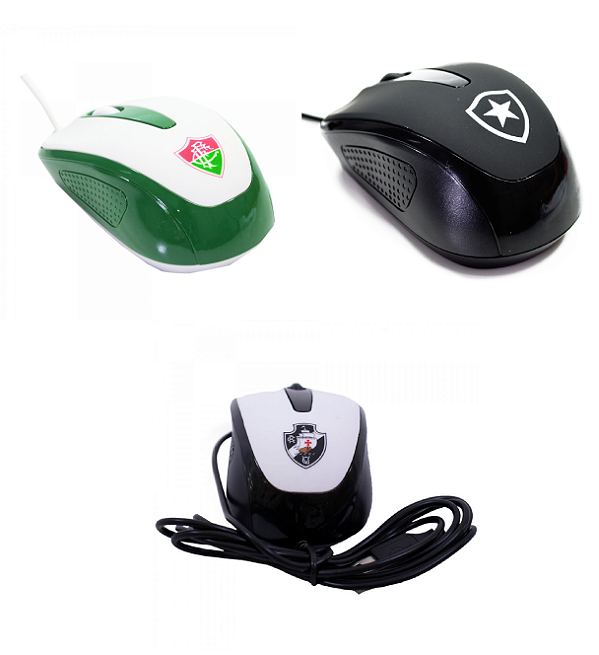 Mouse óptico oficial clubes com fio