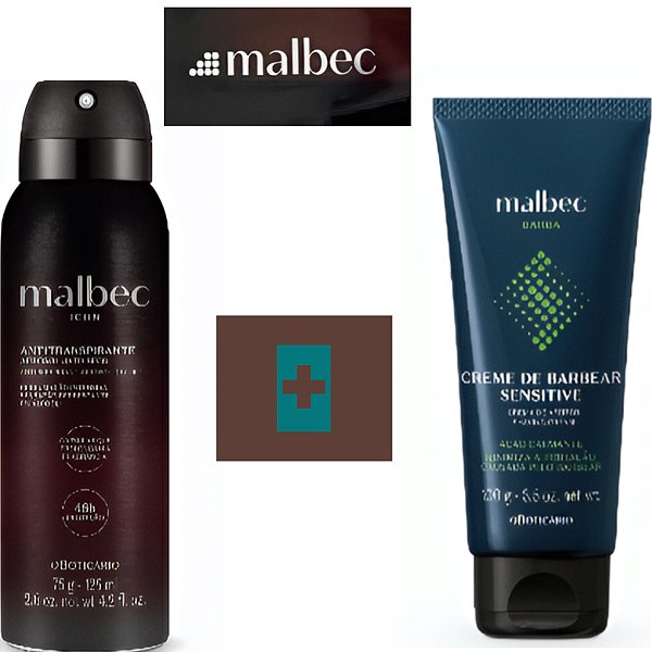 Kit Malbec Creme de barbear + Desodorante