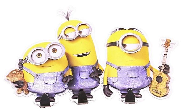 Adesivo Minions 3d De Parede Com Ganchos