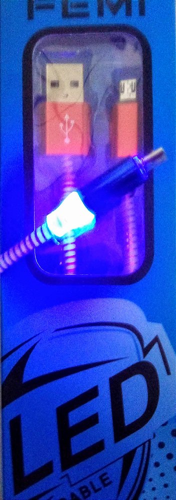 Cabo Carregador/dados Usb Com Led