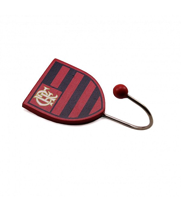 Gancho para roupas/chaves 6 un. Flamengo (produto oficial licenciado)