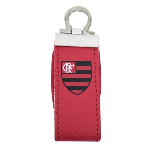 Pen drive de couro sintético de 8GB do Flamengo (produto oficial licenciado)