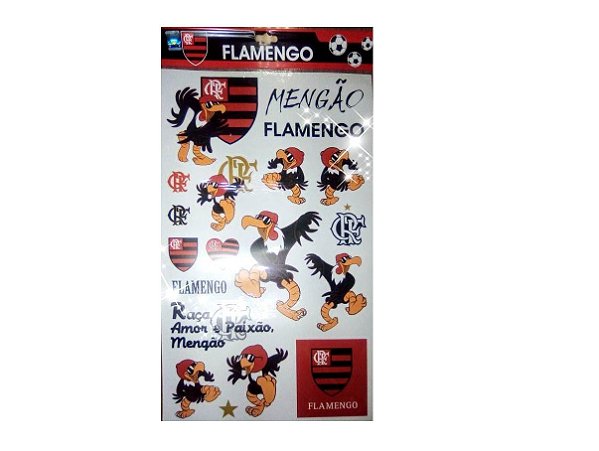Folha Adesiva do Flamengo 5 un. (produto oficial licenciado)