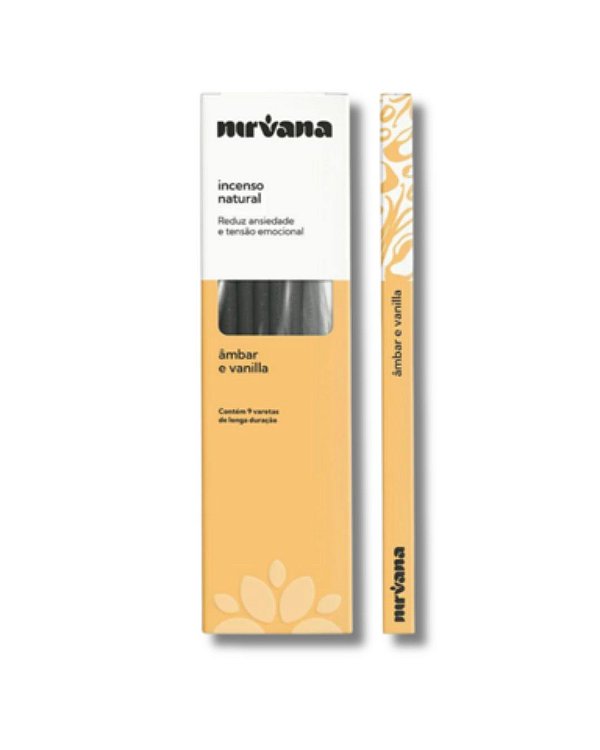 Incenso Nirvana Âmbar e Vanilla – Proteção e Conforto