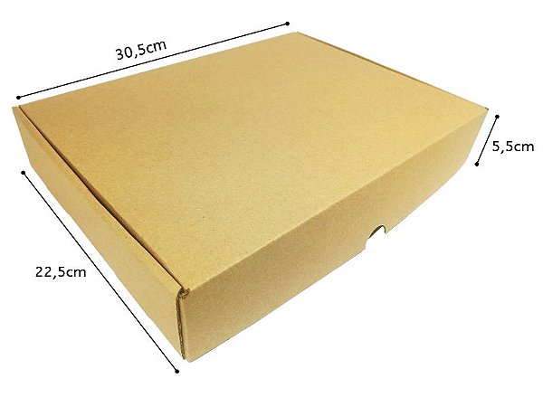 Caixa de Papelão - Tamanho A4 - 30,5x22,5x5,5