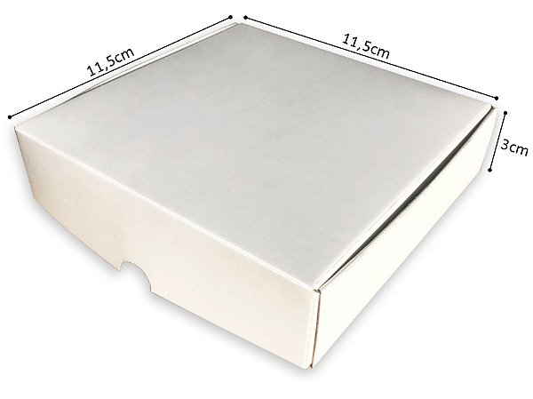Caixa de Presente 11,5x11,5x3 Branca