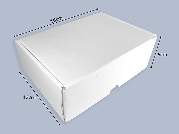 Caixas de Papelão Branco 16x12x6