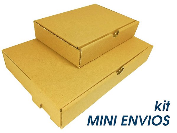 Kit Mini Envios 25 Caixas 16x11x3 + 25 Caixas 24x16x4