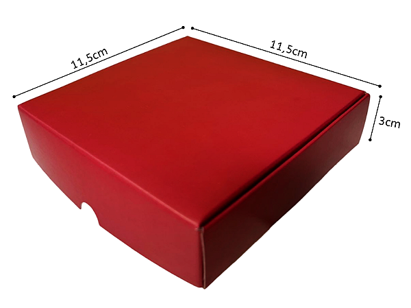 Caixa de Presente 11,5x11,5x3 Cor Goiaba