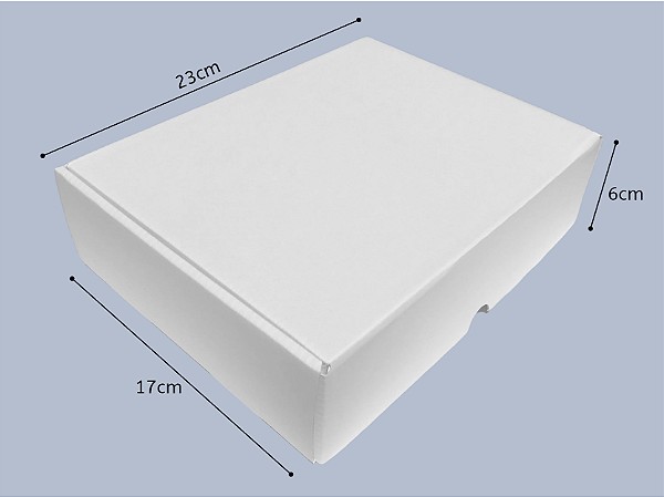 Caixa de Papelão Branco - 23x17x6