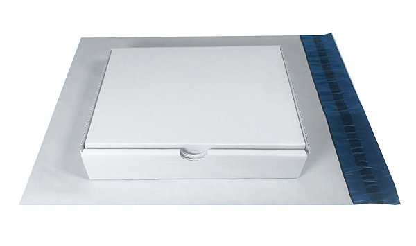 Kit 30 Caixas de Papelão Branco 16x11x3 + 30 Envelopes de Segurança Coex 19x25