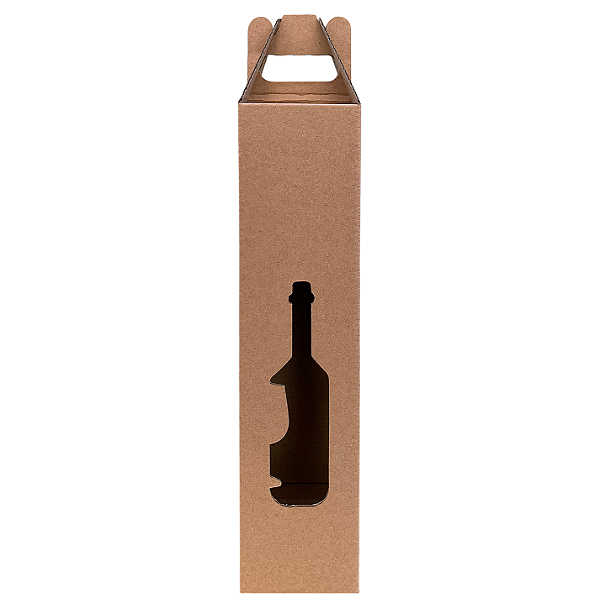 Caixa para Garrafa de Vinho com Visor - 8x8x32,5