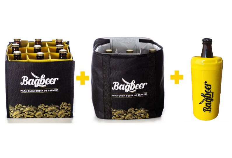 Kit Bagbeer - Bolsa Térmica + Bolsa Engradado + Brinde: Porta garrafa térmico