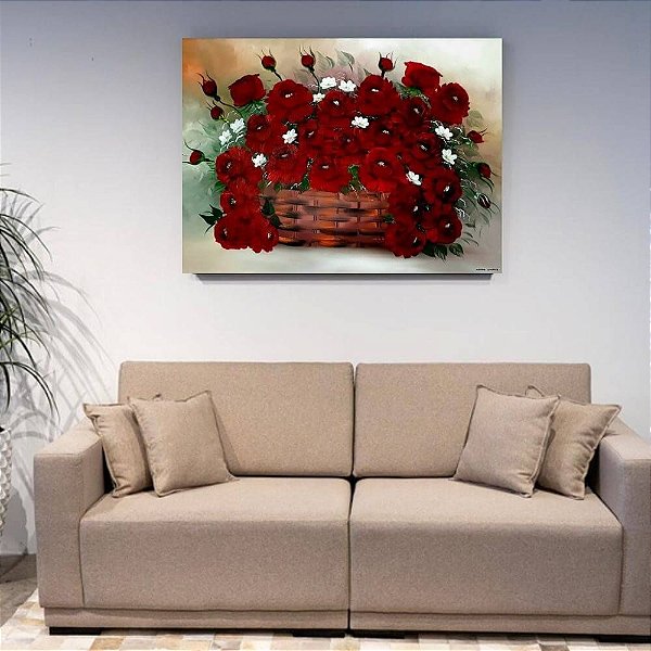 Quadro para sala Rosas vermelhas