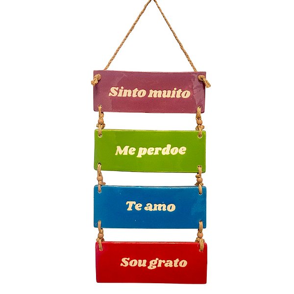 Placa Decorativa em Cerâmica para Parede– Ho'oponopono