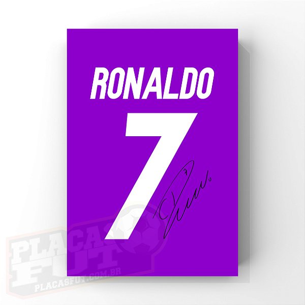 Quadro Cristiano Ronaldo Camisa Real Madrid 2016/2017 - PlacasFUT