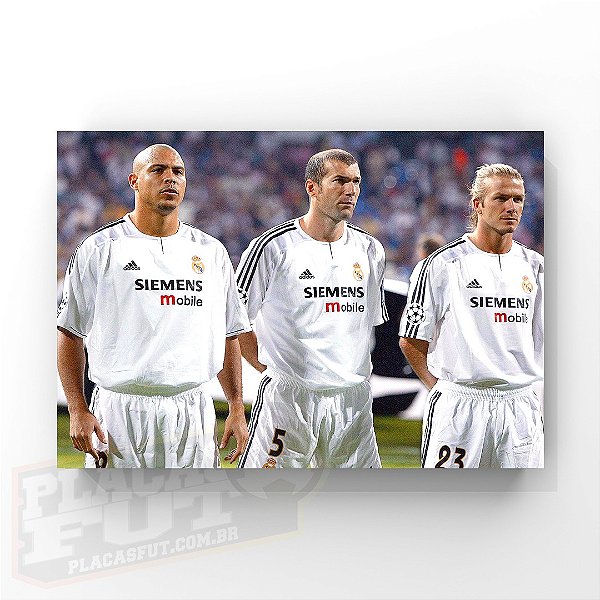 Quadro Ronaldo & Zidane & Beckham