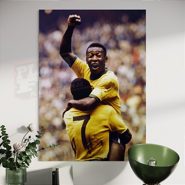 Quadro Pelé & Jairzinho Comemoração Icônica