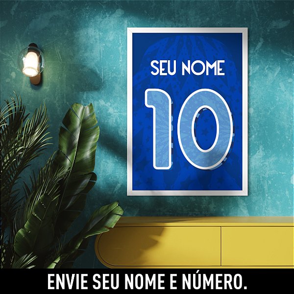 Quadro Personalizável Camisa Azul Celeste 2024