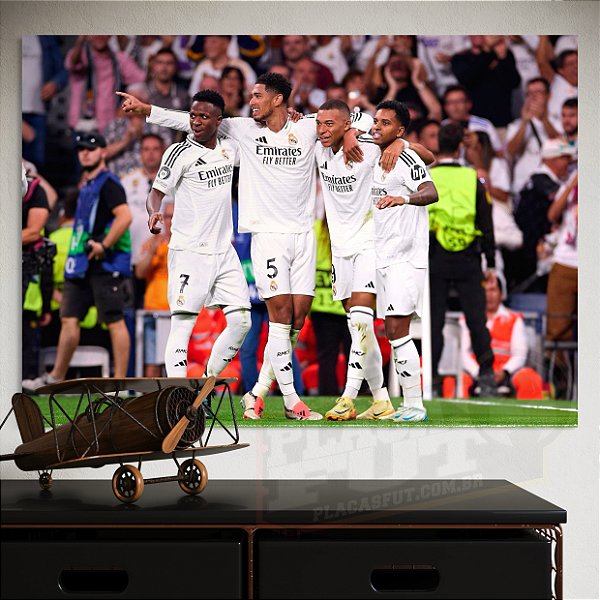 Quadro Vinícius Jr. & Mbappé & Bellingham & Rodrygo "Quarteto Fantástico"