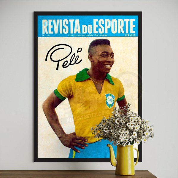 Quadro Pelé Capa Revista Do Esporte 1962