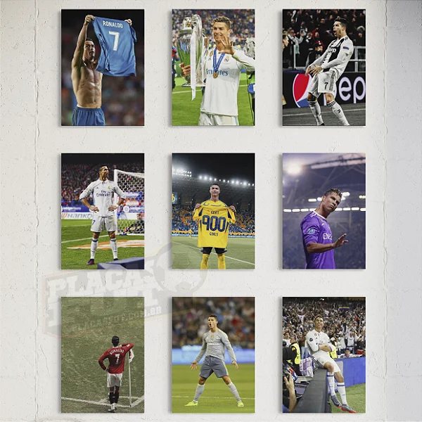 (ESCOLHA A IMAGEM) Placa MDF Decorativa - Cristiano Ronaldo