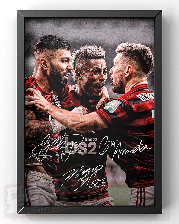 Quadro Gabigol & Bruno Henrique & Arrascaeta