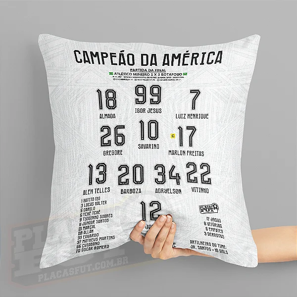 Almofada Escalação Final Campeão Libertadores 2024