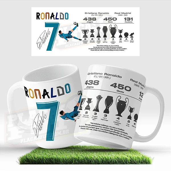 Caneca Cristiano Ronaldo Lenda dos 450 Gols