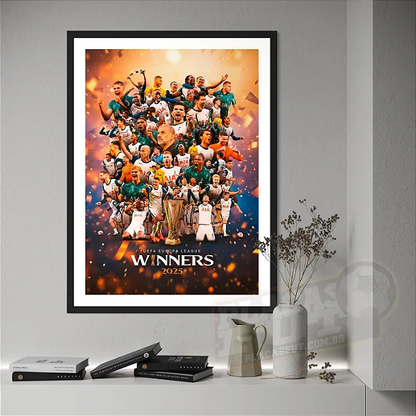 Quadro Arte Campeões Da Liga Europa 2025