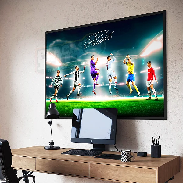 Quadro Cristiano Ronaldo Arte "Todos os Caminhos Levam ao SIUUU"