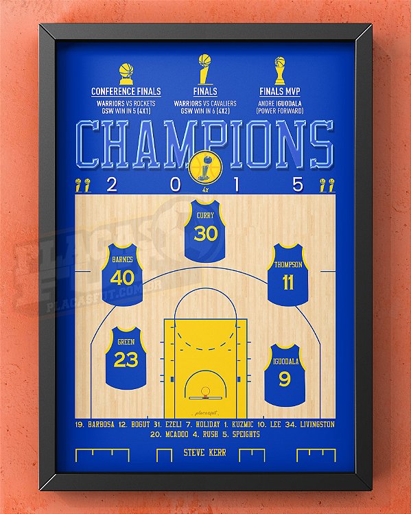 Quadro Warriors Escalação Final NBA 2014/15
