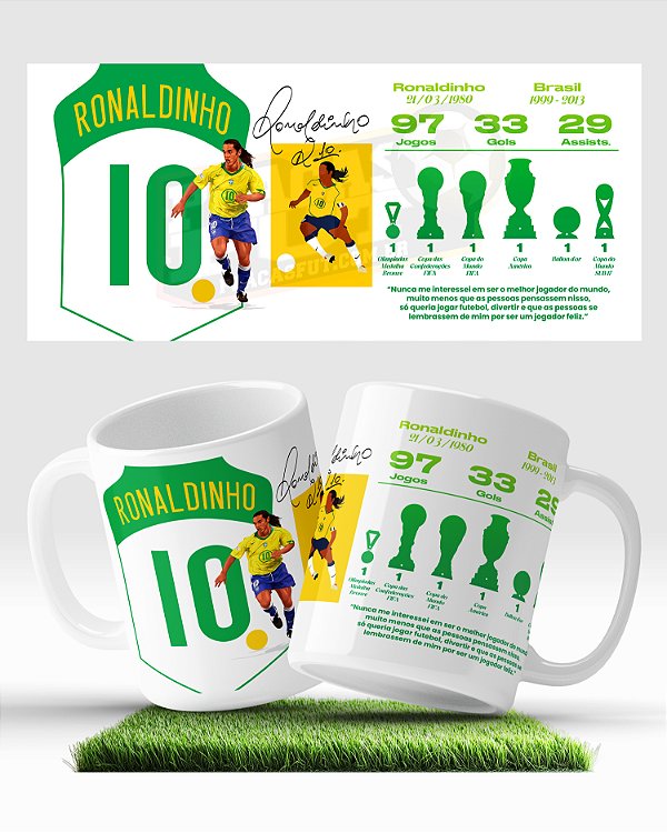 Caneca Ronaldinho Total Magia