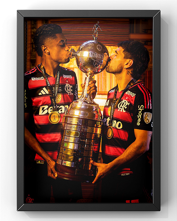 Quadro Bruno Henrique & D Arrascaeta Glória Eterna
