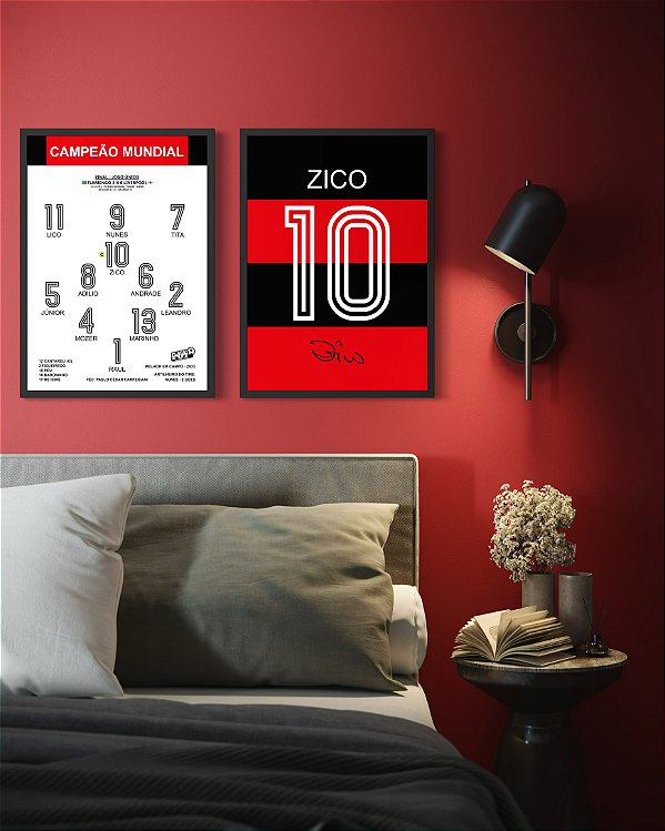 Kit 2 Quadros Zico 1981