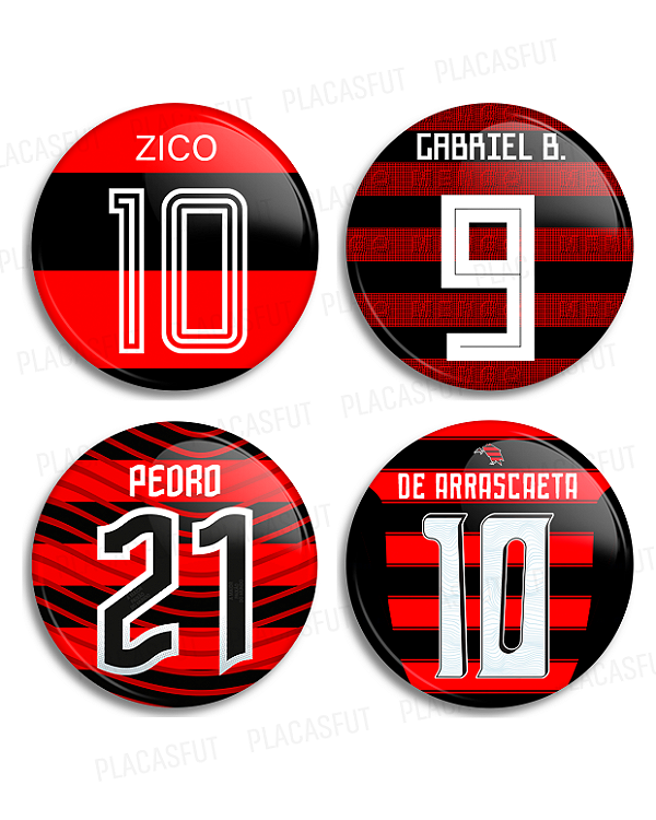 Coleção 4 Bottons Camisas "Reis da América"