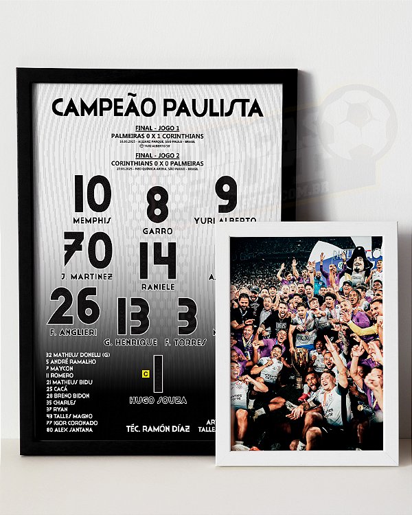 Kit Quadros Campeão Paulista 2025