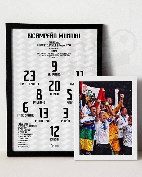 Kit Quadros Bicampeão Mundial 2012