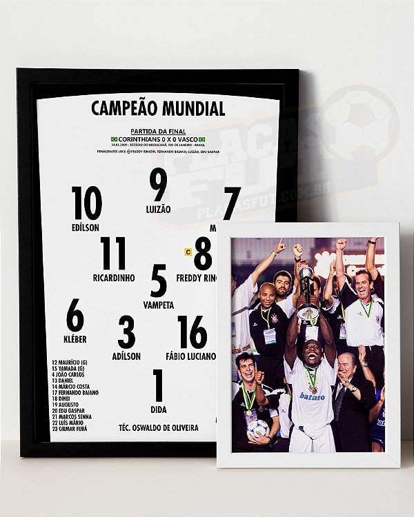 Kit Quadros Campeão Mundial 2000