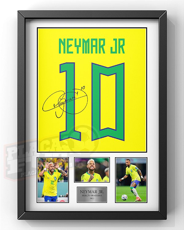 Quadro Neymar Especial Brasil 2022 + Autógrafo Digital