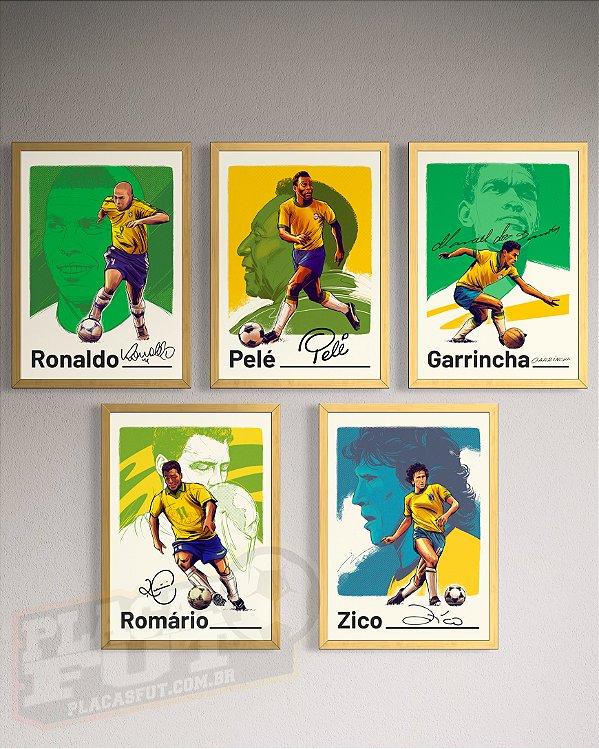 Kit 5 Quadros Lendas Eternas do Brasil