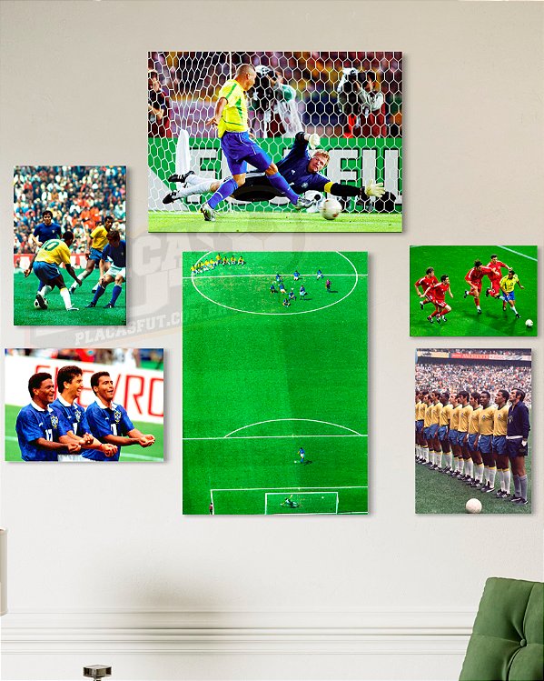 (ESCOLHA A IMAGEM) Placa MDF Decorativa - Momentos Memoráveis do Brasil Em Copas