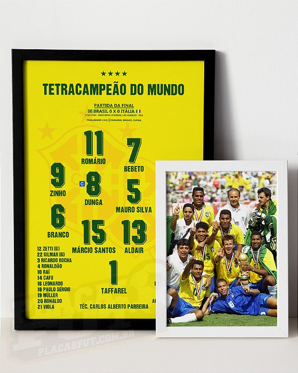 Kit Quadros Tetracampeão Do Mundo 1970