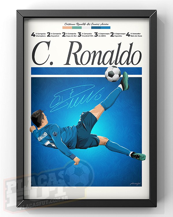 Quadro Cristiano Ronaldo "Hall da Fama PlacasFUT" 2017/18