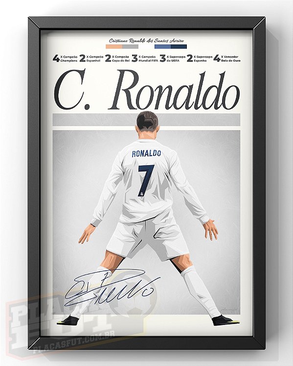 Quadro Cristiano Ronaldo "Hall da Fama PlacasFUT" 2016/17