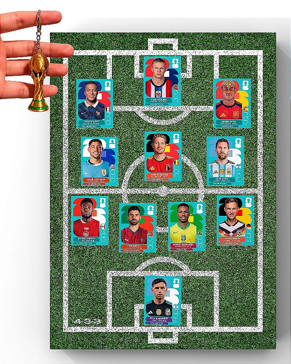 Quadro Figurinhas em Campo (GANHE CHAVEIRO BRINDE)