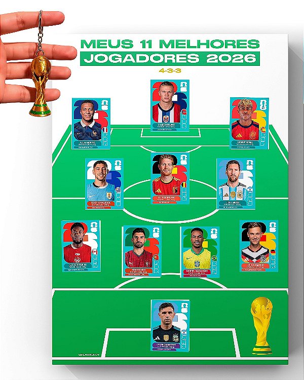 Quadro Figurinhas em Campo 2026 (GANHE CHAVEIRO BRINDE)
