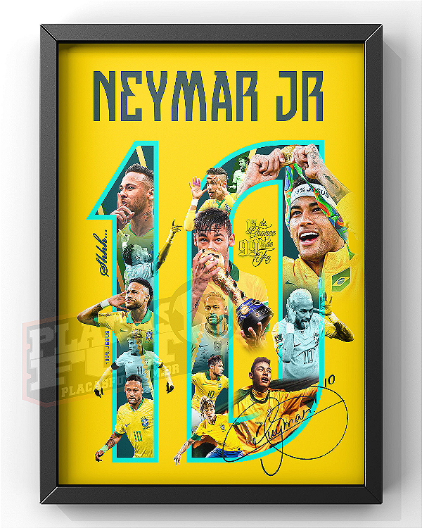 Quadro Neymar Arte Camisa 10 Brasil 2026