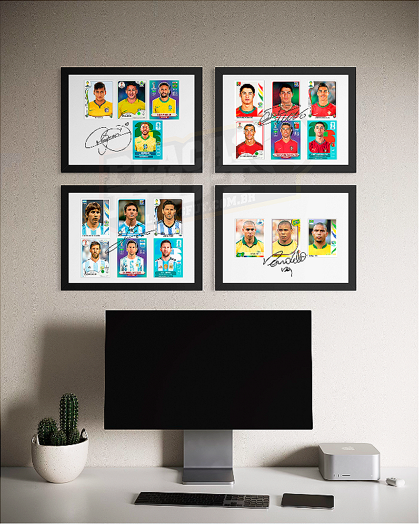 Quadro Figurinhas Das Lendas MOLDURA + VIDRO (18x24cm)