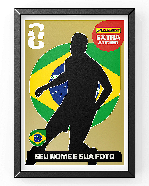 Quadro Sua Foto Estilo Figurinha EXTRA STICKER